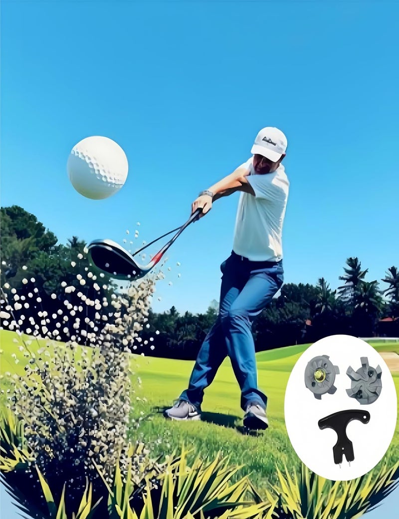 bepisof 30Pcs Golf Spikes Golf Shoe Spikes Replacements with 1 Cleats Spanner,Footjoy Spikes Replacement Golf Cleats for Any Shoe,for Cricket Shoe Player - Image 4